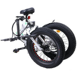 ECOTRIC Folding 20" Fat Tire Electric Bike 500 W Removable Battery Pedal Assist Power A-E516646