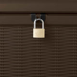 Keter Borneo 110 Gal Rattan Resin Patio Storage Deck Box & Bench (2 Pack)