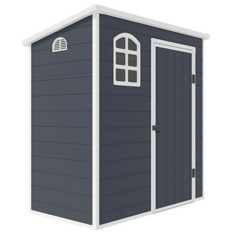 Jasmine 6x3 Plastic Pent Shed With Foundation Kit