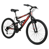 Hyper Bicycles Men's 26" Shocker Mountain Bike, Black/Red