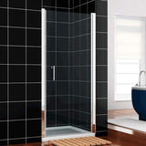 SUNNY SHOWER 1/4 Inch Frameless Chrome Finish Pivot Shower Door