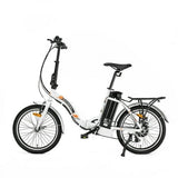 ECOTRIC 20" White Folding Electric Bike Bicycle City Ebike 350W Gear Rear Motor 36V 12.5AH Removable Lithium Battery Alloy Frame Pedal and Throttle Assist LED Display for Children A-E516646