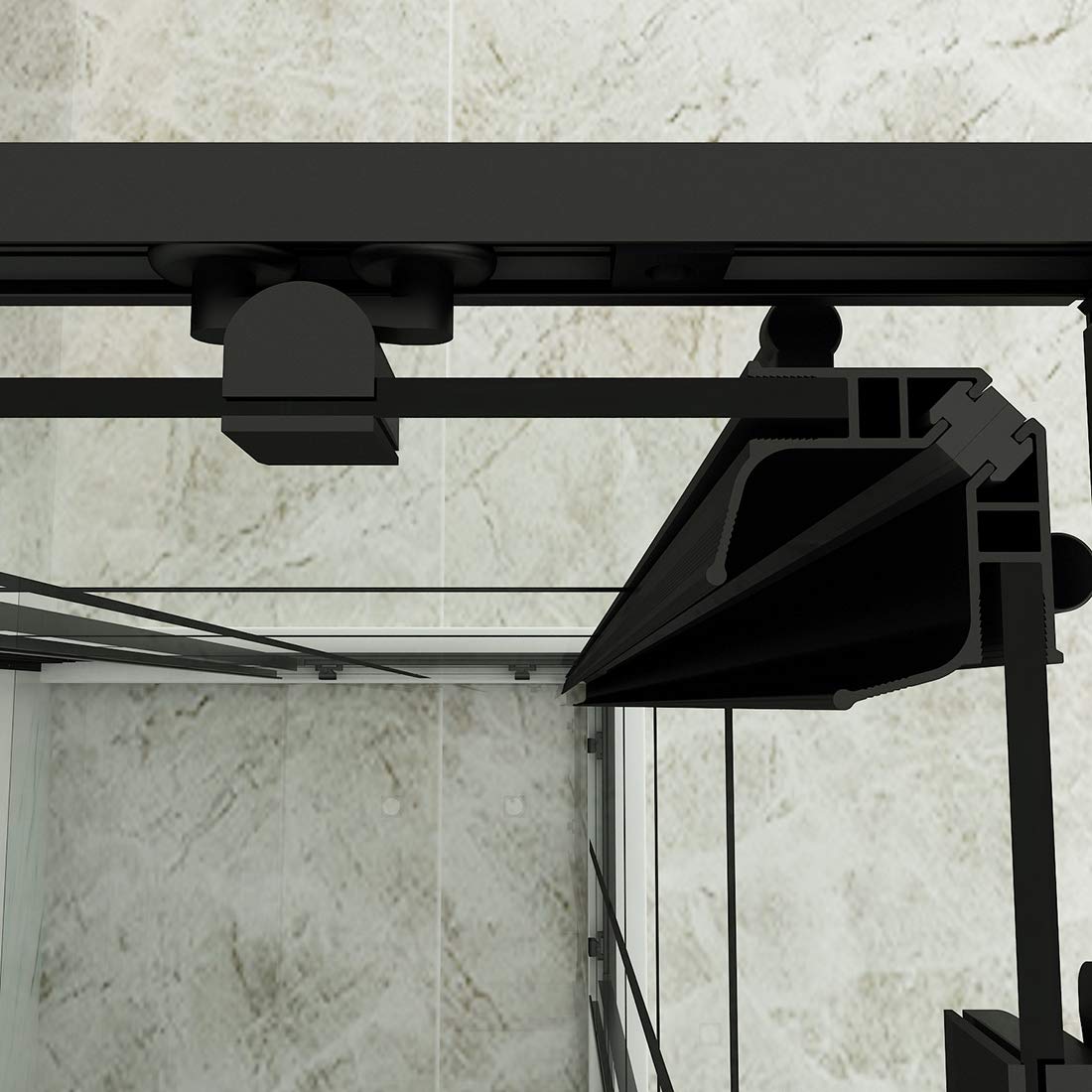 SUNNY SHOWER 34 in. W x 34 in. D x 72 in. H Corner Entry Enclosure With Sliding Doors