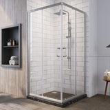 SUNNY SHOWER 34 in. W x 34 in. D x 72 in. H Corner Entry Enclosure With Sliding Doors