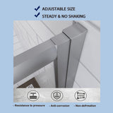 SUNNY SHOWER 36 in. W x 36 in. D x 72 in. H Brushed Nickel Finish Corner Entry Enclosure With Sliding Doors