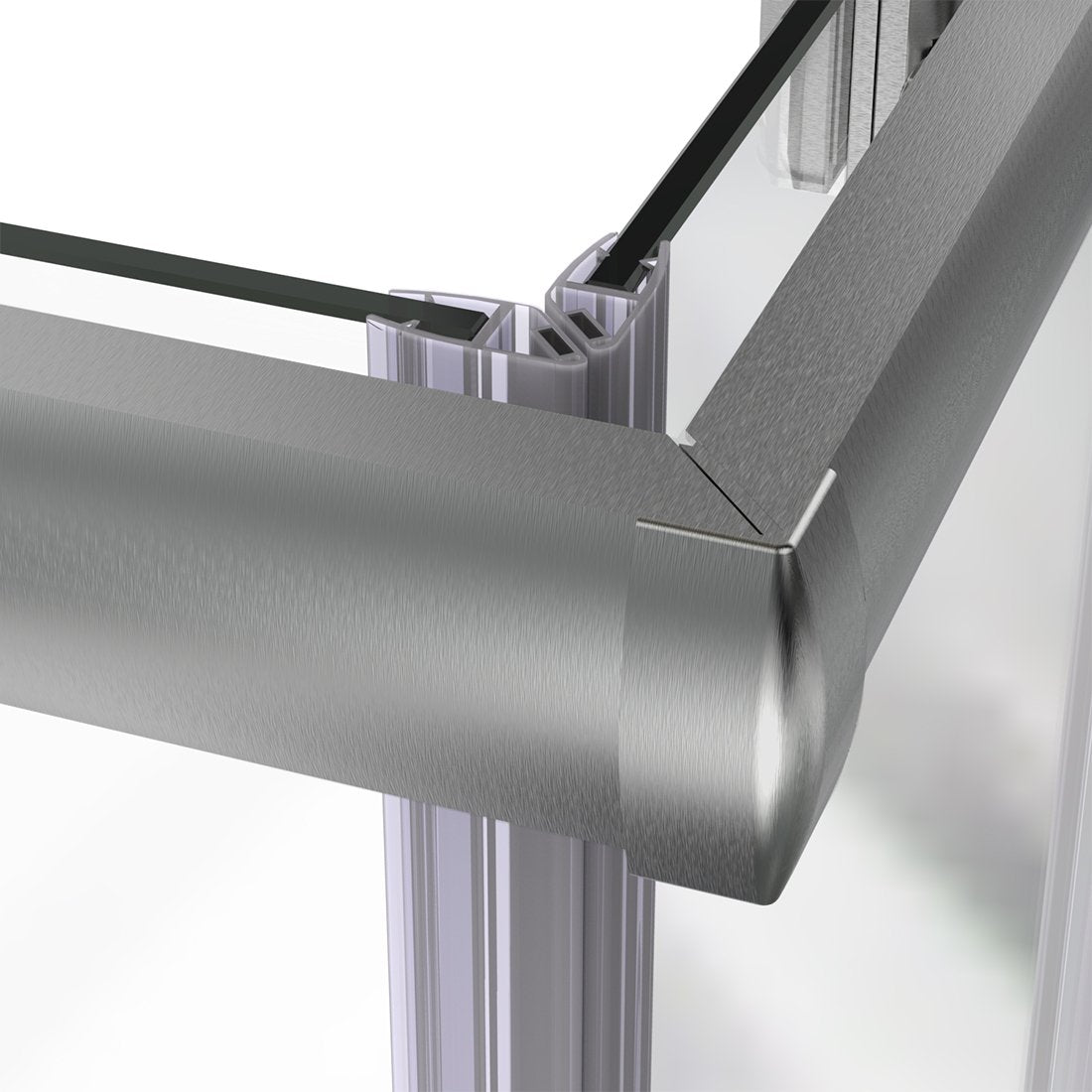 SUNNY SHOWER 36 in. W x 36 in. D x 72 in. H Brushed Nickel Finish Corner Entry Enclosure With Sliding Doors