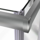 SUNNY SHOWER 36 in. W x 36 in. D x 72 in. H Brushed Nickel Finish Corner Entry Enclosure With Sliding Doors