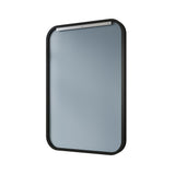 ELEGANT Round Corner Vanity Mirror Wall-Mounted 24 in. W x 36 in. L Brushed Metal