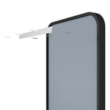 ELEGANT Round Corner Vanity Mirror Wall-Mounted 24 in. W x 36 in. L Brushed Metal