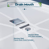 SUNNY SHOWER 36 in. W x 36 in. D x 4 in. H White Center Drain Square Bases