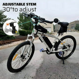 Ecotric Electric Bike 350W City Cruiser Bicycle Up to 35 Miles Removable Battery 7 Speed 26" Commuter Bike White for Adults Teen A-E516646