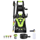 PowRyte Electric Pressure Washer with Hose Reel, Foam Cannon