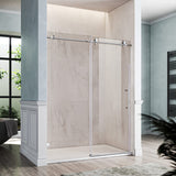 ELEGANT Frameless Sliding Shower Doors 48 in. W x 76 in. H