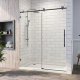 ELEGANT Frameless Sliding Shower Doors 48 in. W x 76 in. H