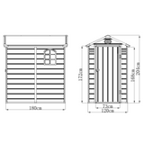 Jasmine 4x6 Plastic Apex Shed With Foundation Kit