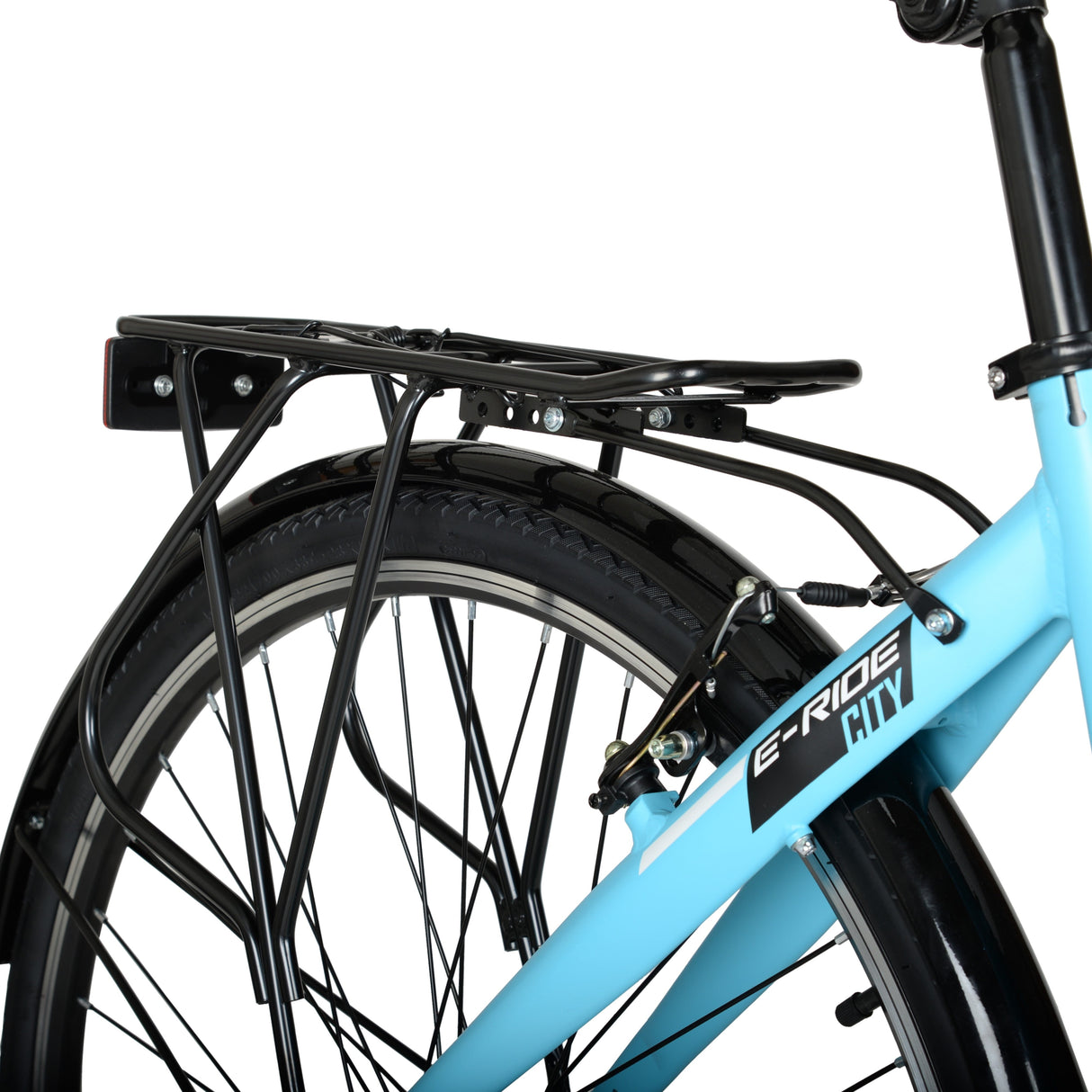 Hyper Bicycles E-Ride 700C 36V Electric Commuter E-Bike for Adults, Pedal-Assist, 250W Motor, Blue