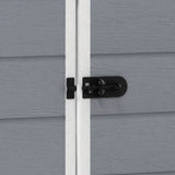 Keter Manor 4' x 6' Resin Storage Shed, All-Weather Plastic Outdoor Storage, Gray and White