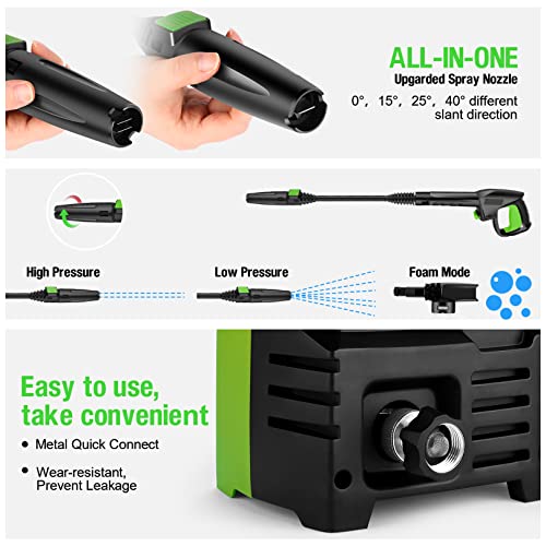 Qitocotq  2300PSI Pressure Washer, 2.2GPM Electric Pressure Washer