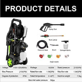 WHOLESUN WS 3000 Electric Pressure Washer 2150PSI Max 1.58GPM