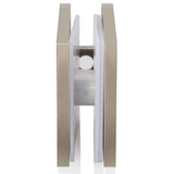 SUNNY SHOWER 2" x 2" Brushed Nickel Stainless Steel U-Clamp Clip For 3/8" Frameless Glass Panel