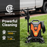Rock&Rocker Powerful Electric Pressure Washer, 1950PSI Max 1.58 GPM