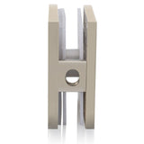 SUNNY SHOWER 2" x 2" Brushed Nickel Stainless Steel U-Clamp Clip For 3/8" Frameless Glass Panel
