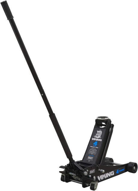 Sealey Viking 4 Tonne Trolley Jack, Car Jack, Low Profile Tyre Bay with Rocket Lift - 4040TB