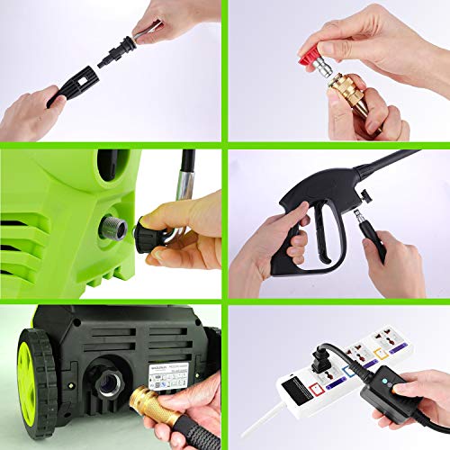 WHOLESUN WS 3000 Electric Pressure Washer 2150PSI Max 1.58GPM