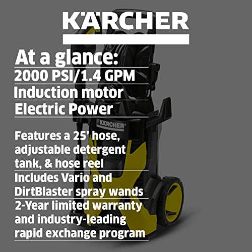 Karcher K 5 Premium 2000 PSI 1.4 GPM Electric Power Induction Pressure Washer
