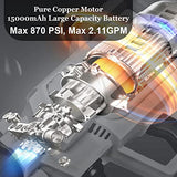 21V Cordless Pressure Washer, Max 870PSI, 2.11GPM