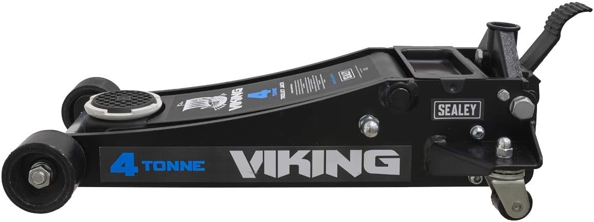 Sealey Viking 4 Tonne Trolley Jack, Car Jack, Low Profile Tyre Bay with Rocket Lift - 4040TB