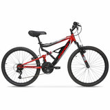 Hyper Bicycle 24" Shocker Mountain Bike for Kids, Red and Black