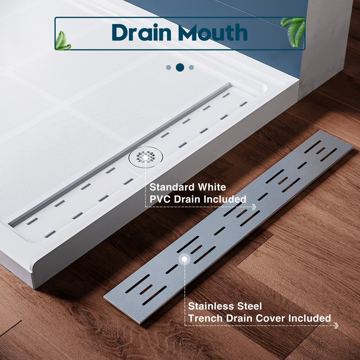 SUNNY SHOWER 32 in. W x 48 in. D x 4 in. H White Right Drain Rectangular Bases