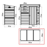 Jasmine 6x3 Plastic Pent Shed With Foundation Kit