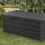 Keter Westwood Outdoor 150 Gallon Deck Storage Box for Tools, Grey (2 Pack)