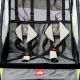 Allen Sports Deluxe 2-Child Bicycle Trailer & Stroller, max capacity 100 lbs, Model AS2, Green