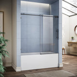 ELEGANT Frameless Bathtub Sliding Doors 60 in. W x 62 in. H