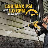 DEWALT Cordless Pressure Washer, Power Cleaner, 550-PSI, 1.0 GPM