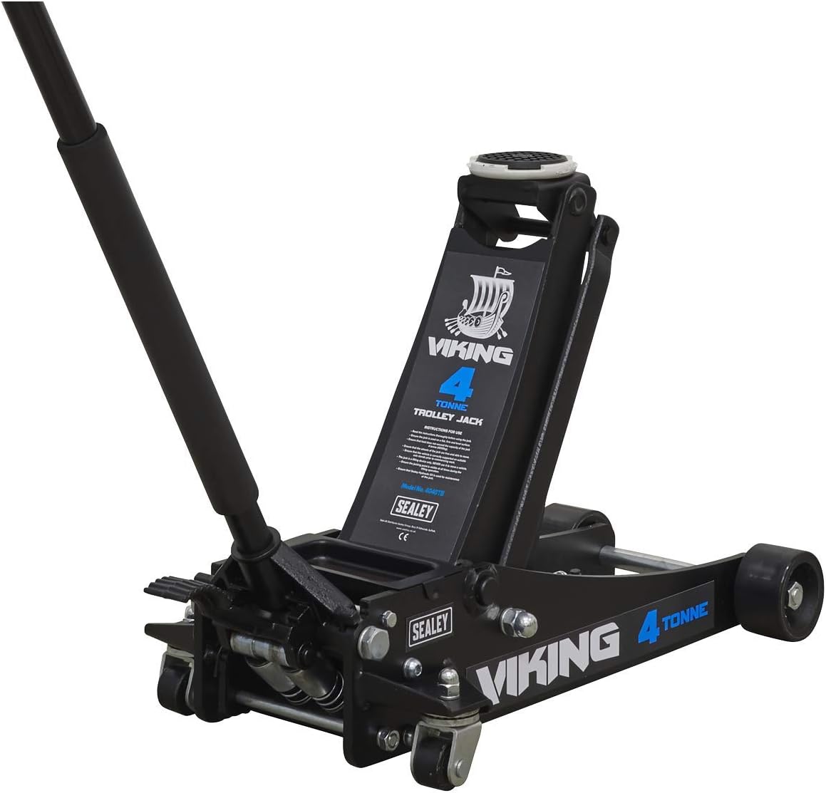 Sealey Viking 4 Tonne Trolley Jack, Car Jack, Low Profile Tyre Bay with Rocket Lift - 4040TB
