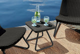 Keter Rio 3-Piece Outdoor Set, All-Weather Resin Rattan Patio Lounge Furniture, Graphite