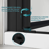 SUNNY SHOWER 1/4 inch Frameless Black Finish Bi-Fold Shower Door