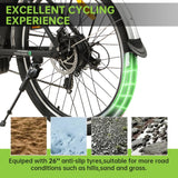 ECOTRIC Electric City 350 W Motor Cruiser Bicycle 26" 20 MPH Cityscape with Basket Removable Lithium Battery Step Through E-bike Commute for Adult Female Male Pedal Assist A-E516646