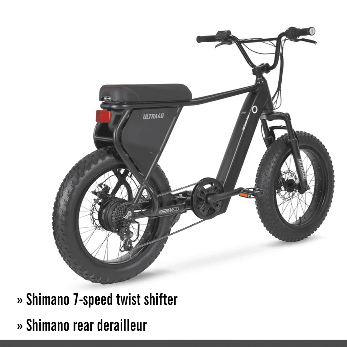 Hyper Bicycles Ultra 40 20" 36V Electric Bike for Adults, Pedal-Assist, 250W E-Bike Motor, Matte Black