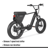 Hyper Bicycles Ultra 40 20" 36V Electric Bike for Adults, Pedal-Assist, 250W E-Bike Motor, Matte Black