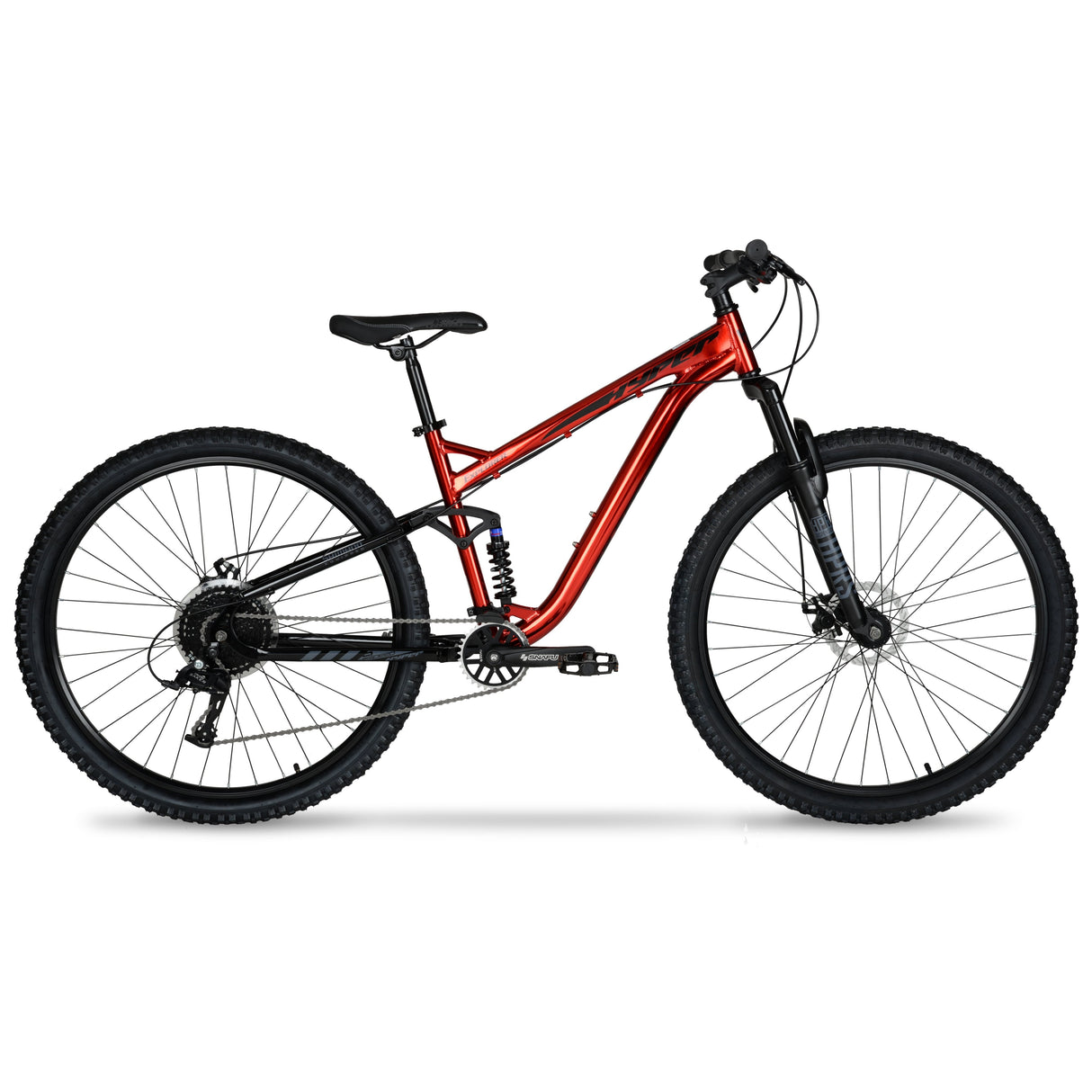 Hyper Bicycles Men's 29" Explorer Dual Suspension Mountain Bike, Red