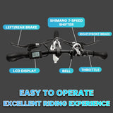 ECOTRIC 20" 500W 12.5Ah Folding Electric Bicycle E-bike Fat Tire Foldable Pedal Assist Bike Children UL A-E516646