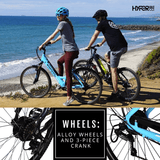 Hyper Bicycles E-Ride 700C 36V Electric Commuter E-Bike for Adults, Pedal-Assist, 250W Motor, Blue