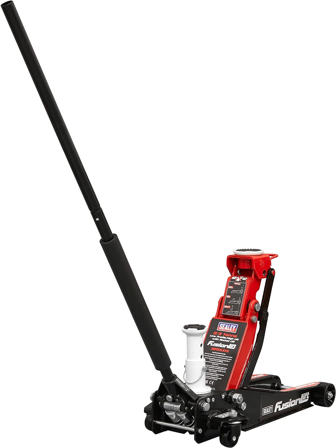 Sealey 2/3 Tonne Trolley Jack Low Profile/High Lift with Rocket Lift - 3200LEHL