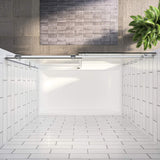 ELEGANT Frameless Bathtub Sliding Doors 60 in. W x 62 in. H
