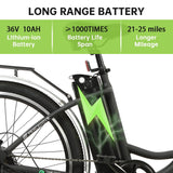 ECOTRIC Electric City 350 W Motor Cruiser Bicycle 26" 20 MPH Cityscape with Basket Removable Lithium Battery Step Through E-bike Commute for Adult Female Male Pedal Assist A-E516646